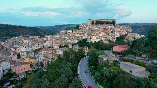 意大利西西里岛联合国教科文组织遗产小镇拉古萨Ragusa视频