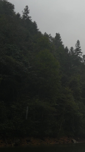 雨天游览湖南4A级旅游景区张家界宝峰湖游船码头素材张家界素材77秒视频