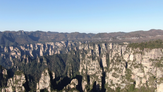 航拍湖南张家界武陵源5A景区天子山视频