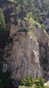 恒山景区旅游景点寝宫航拍视频历史文化视频