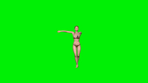 美丽的女人萨尔萨舞绿屏11秒视频