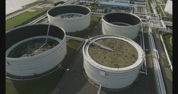 浙江海洋石油化工厂航拍视频