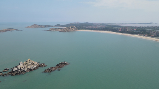 航拍蓝色大海自然风景[海是]视频