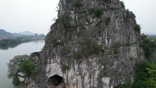 航拍广西桂林伏波山 视频