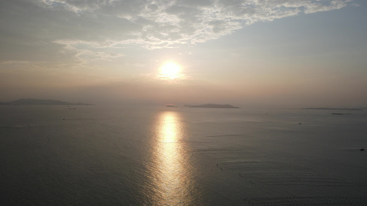 海上日落晚霞夕阳西下视频