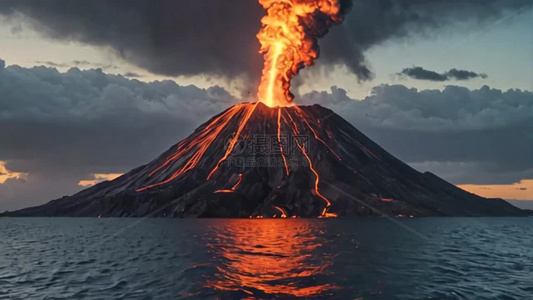 火山喷发爆发背景视频视频