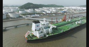 4k浙江海洋石油化工厂航拍16秒视频