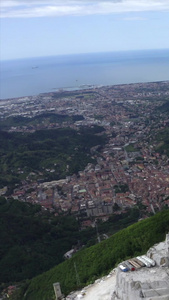 在卡拉拉山上远眺卡拉拉市意大利视频