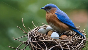 蓝色小鸟与鸟巢4秒视频