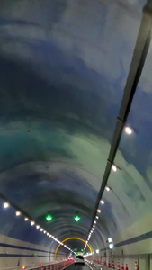 高速山底隧道行车驾驶视角素材视频