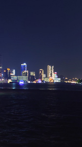 上海黄浦江夜景延时延时摄影视频