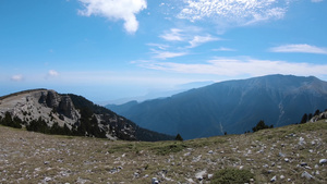 奥林匹斯山脉的全景11秒视频