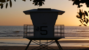 望塔小屋太平洋海岸加州夏日时间在西印度河的夏季13秒视频