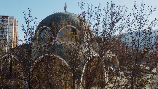 教堂圣全景KlimentOhridski在北马其顿视频