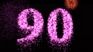 粉红色霓虹灯庆祝视频动画11秒视频