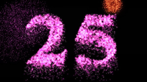 25个有粉粉色光亮的烟花概念动画片段11秒视频