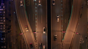 城市立交桥交通4K航拍73秒视频