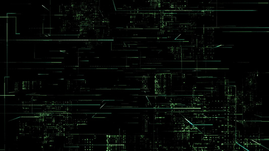 矩阵中的快速移动绿色编码数字视频