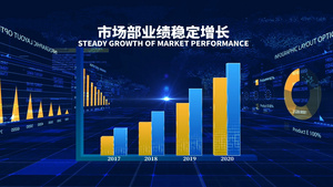 信息科技柱状图数据分析AE模板 39秒视频