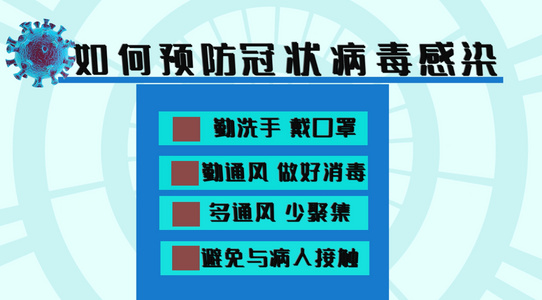 新型冠状病毒预防MG动画PR模板视频