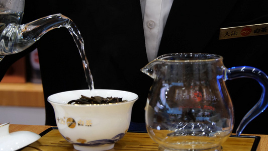4K泡茶沏茶茶叶茶水茶文化视频