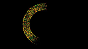 完美圆粒子绘制和消失10秒视频