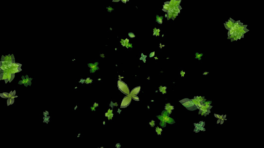 薄荷粒子旋转冲屏展示动画视频