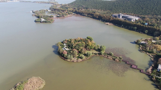 航拍江苏徐州云龙湖5A景区视频