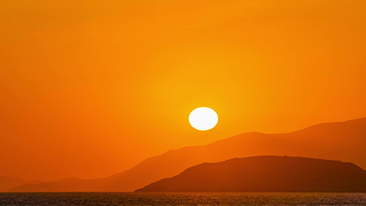 8k海边落日夕阳延时视频