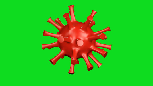 红色或模型在绿屏背景上旋转视频