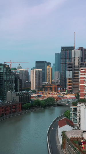 上海苏州河两岸建筑63秒视频