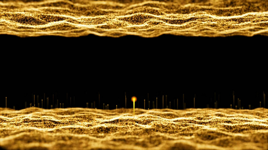 震撼金色粒子视频