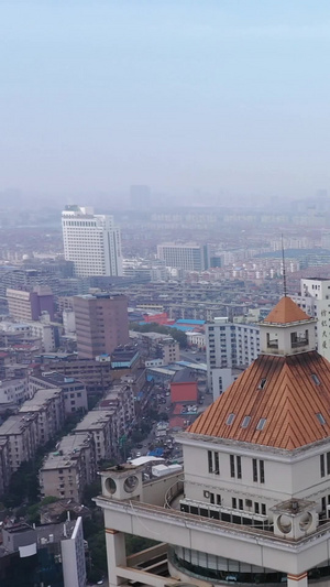 航拍南通老城区城市建筑73秒视频