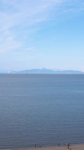 航拍广东珠海海景沙滩浴场素材城市素材视频