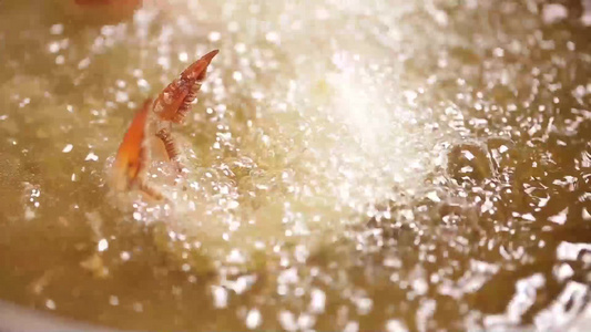 肉蟹煲油炸梭子蟹视频