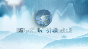  简洁大气中国风房地产商务宣传展示AE模板24秒视频