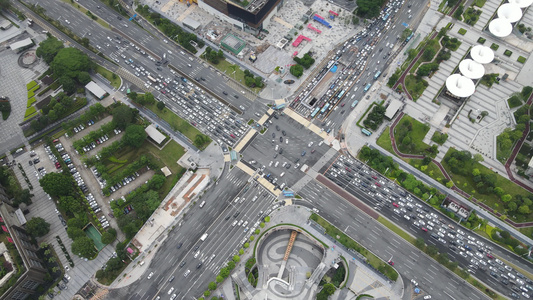 城市道路航拍视频