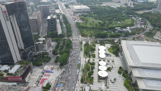 城市道路航拍视频