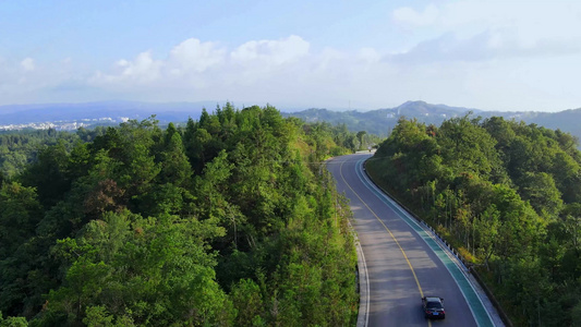 黄水森林公路4K高清航拍视频视频