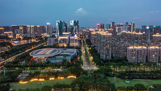 佛山千灯湖夜景延时视频