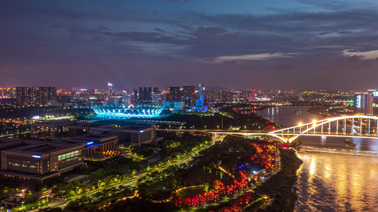 佛山新城夜景延时视频