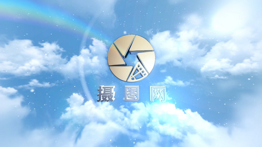 大气简洁云层三维LOGO演绎视频