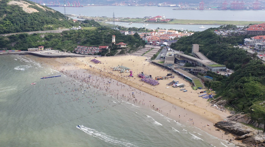 江苏连云港连岛景区海水浴场视频