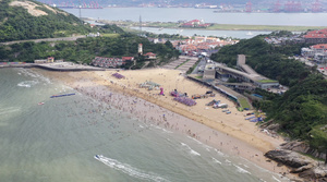 江苏连云港连岛景区海水浴场32秒视频