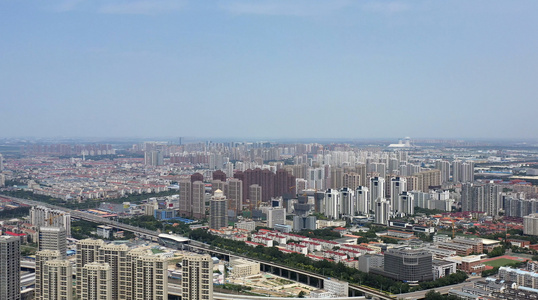 天津滨海新区城市风光航拍4K视频视频