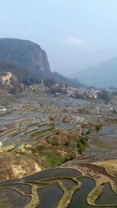 航拍壮观的元阳梯田老鹰嘴景区视频旅游目的地视频