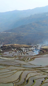 航拍壮观的元阳梯田老鹰嘴景区视频旅游景区视频