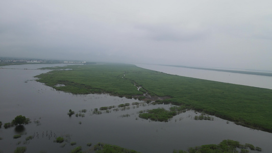 航拍湖南 岳阳城市建设地标建筑视频