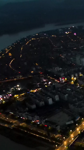 旅游热门城市四川阆中古城夜景全景视频视频