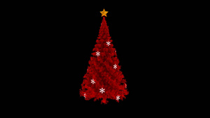 三维圣诞树旋转循环展示动画14秒视频